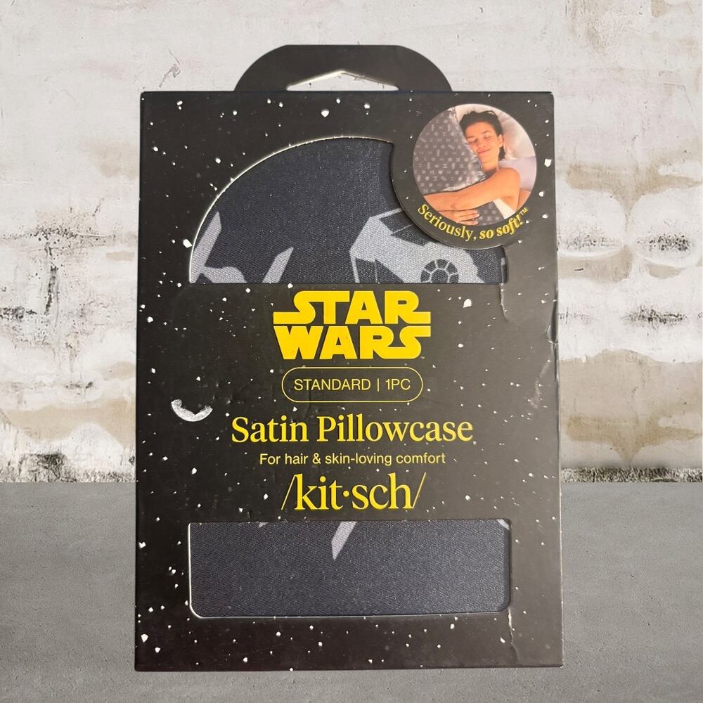 Star Wars & Kitsch Satin Standard Pillowcase in Galactic Empire NEW
